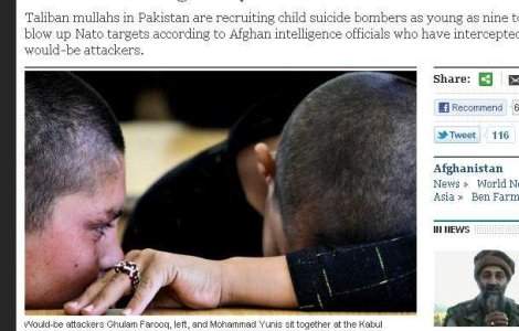 Talibanii recruteaza copii pe post de kamikaze