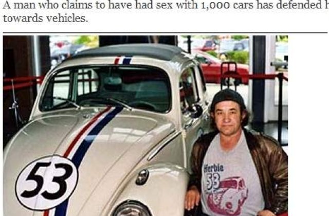 Barbatul care a facut sex cu 1.000 de masini