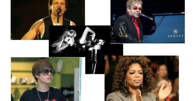  Top  Cele mai influente celebritati din lume