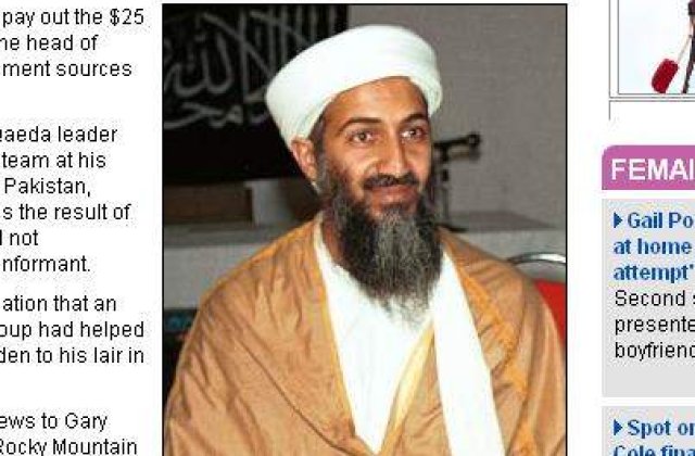 Cui da SUA recompensa de 25 de milioane de dolari pentru capul lui ben Laden?