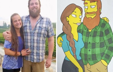 Cel mai dragut cadou: Un artist si-a desenat iubita in 10 ipostaze