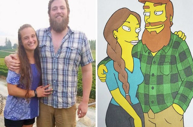 [FOTO] Cel mai dragut cadou: Un artist si-a desenat iubita in 10 ipostaze diferite