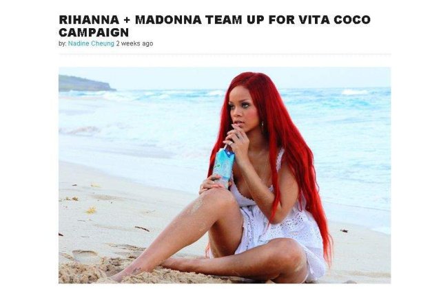 [VIDEO] Madonna si Rihanna vand apa din nuca de cocos