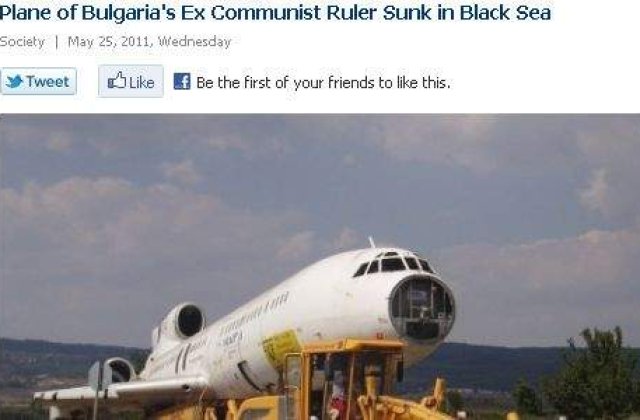 Avionul lui Todor Jivkov, o noua atractie la Marea Neagra