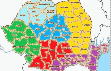 Romania, impartita in 6 regiuni de dezvoltare. Care va fi schema?