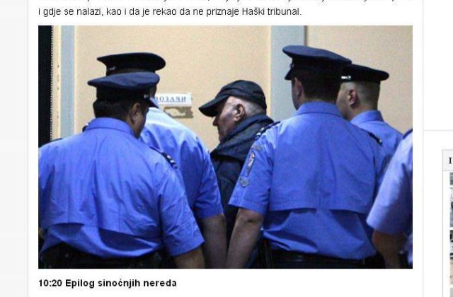 "Caderea bestiei" face prima pagina a ziarelor bosniace