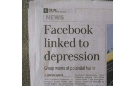 Facebook si depresia de la un click distanta