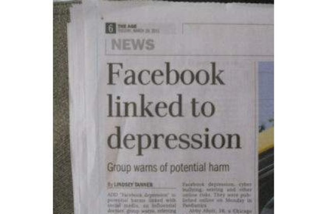 Facebook si depresia de la un click distanta