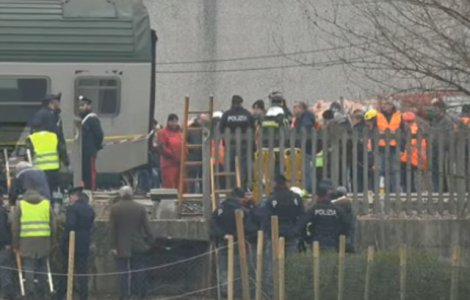 Italia: Cel putin trei morti si circa 100 raniti dupa deraierea unui tren in apropiere de Milano