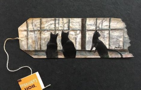 Panza este depasita! Aceasta artista picteaza pliculete de ceai