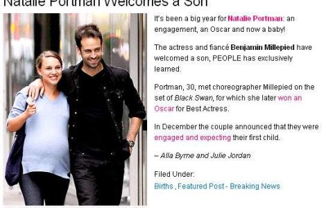 Natalie Portman e mamica!