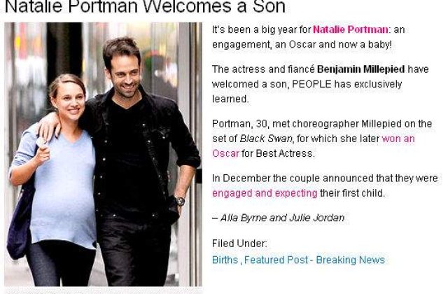 Natalie Portman e mamica!