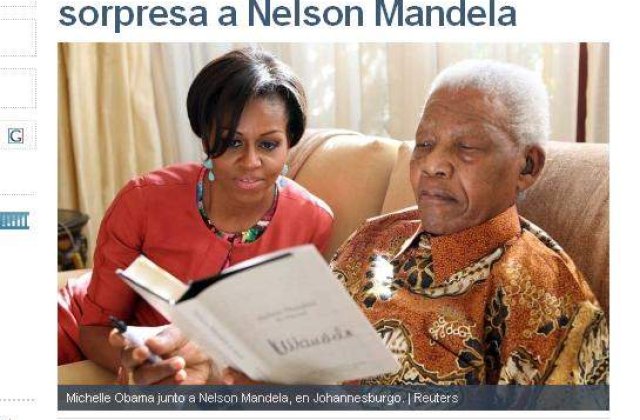 Michele Obama, in vizita la Nelson Mandela