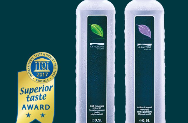 Apa minerala naturala La Fantana, premiata pentru gust!