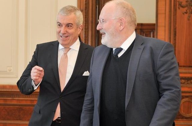 Tariceanu i-a spus lui Timmermans ca Ministerul Justitiei a terminat proiectul de modificare a codurilor penale pentru respectarea deciziilor CCR