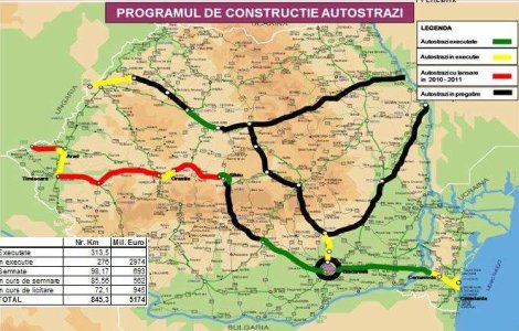  Foto  Harta autostrazilor ce vor fi construite pana in 2013