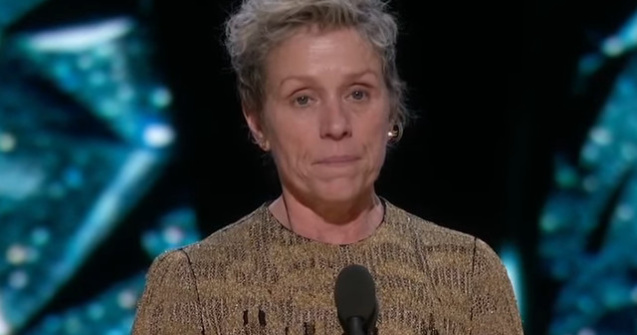 Oscarul pentru cea mai buna actrita in rol principal, primit de Frances McDormand, a fost furat/ VIDEO