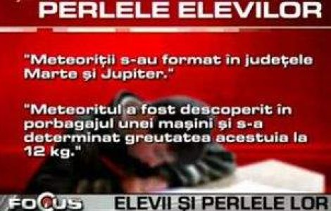 Perlele elevilor la Evaluarea Nationala 2011