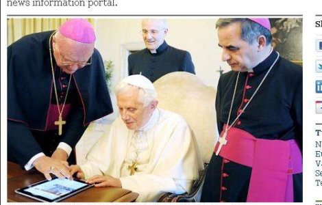 Twitter-ul Papei, la `prima impartasanie`