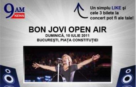 CONCURS: Devino Fan 9AM pe Facebook si castiga 3 bilete la Bon Jovi