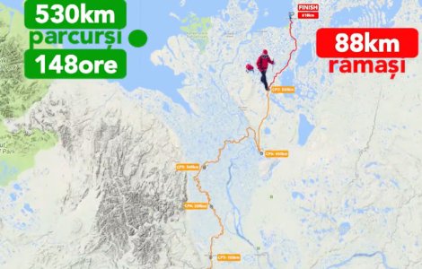 Tibi Useriu, la un pas de a castiga pentru a treia oara consecutiva ultramaratonul arctic