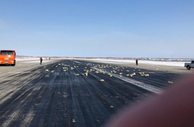 Aur, platina si diamante, imprastiate in apropierea unui aeroport din Rusia