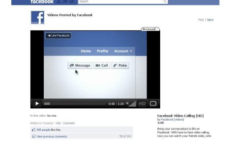  Video  Facebook are si videochat!