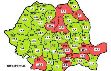 Harta comerciala a Romaniei