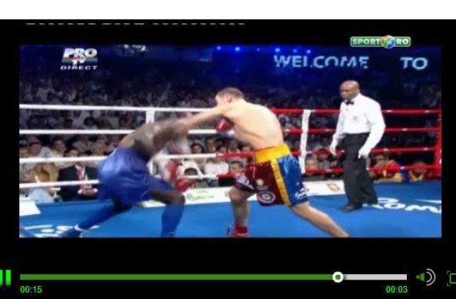 [VIDEO] Campion pentru Romania: Lucian Bute l-a facut KO pe Mendy