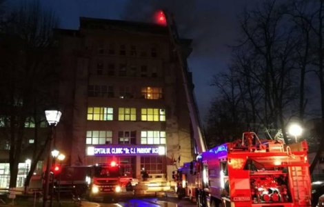 Incendiu la Institutul de Boli Cardiovasculare din Iasi/ VIDEO