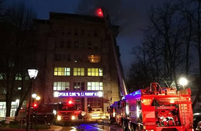 Incendiu la Institutul de Boli Cardiovasculare din Iasi/ VIDEO
