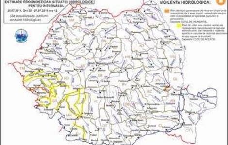 Cod galben si portocaliu de inundatii