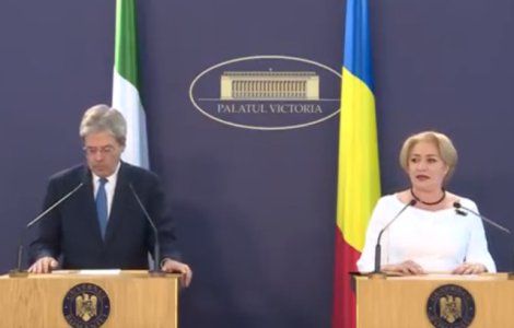 Viorica Dancila: Romania si Italia sunt parteneri "privelegeati" / VIDEO