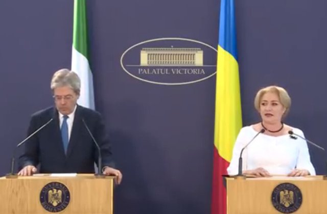 Viorica Dancila: Romania si Italia sunt parteneri "privelegeati" / VIDEO