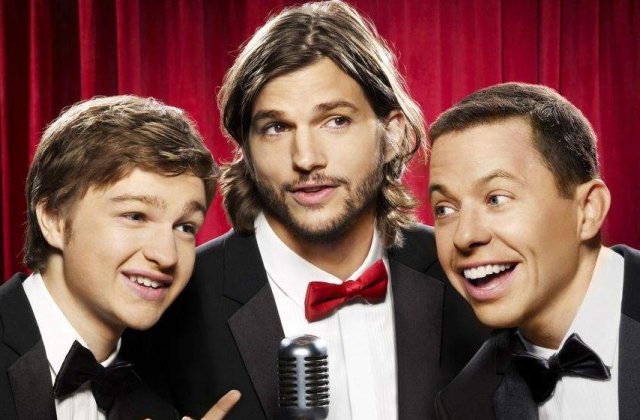 A aparut noul afis "Doi barbati si jumatate" (cu Ashton Kutcher)