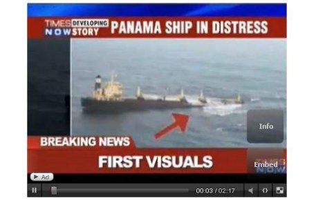 O nava-cargo s-a scufundat in largul Indiei. Din echipaj fac parte si romani