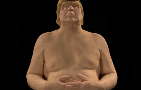 Statuie nud a lui Donald Trump, adjudecata contra sumei de 28.000 de dolari
