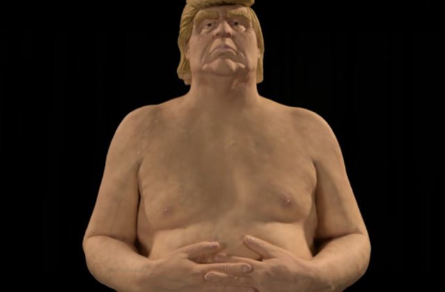 Statuie nud a lui Donald Trump, adjudecata contra sumei de 28.000 de dolari