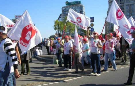 Sindicalistii din cadrul Federatiei Sanitas, in greva de avertisment