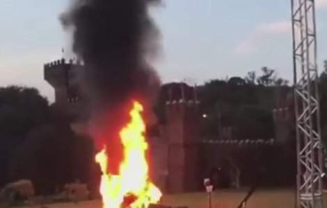 Un elicopter in care se afla o mireasa s-a prabusit la cativa metri de invitati / VIDEO