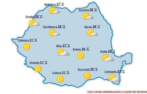 Prognoza meteo: Cum va fi vremea astazi si maine