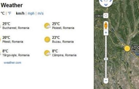 Google Maps iti arata acum si prognoza meteo