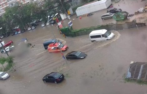 Copaci si stalpi cazuti, masini avariate, gospodarii si drumuri inundate - in Capitala si in Ilfov