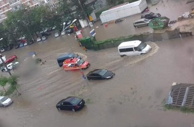 Copaci si stalpi cazuti, masini avariate, gospodarii si drumuri inundate - in Capitala si in Ilfov