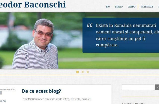 Baconschi si-a deschis blog