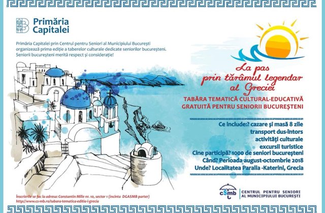 Primaria Capitalei va trimite 1.000 de pensionari in vacante all-inclusive in Grecia