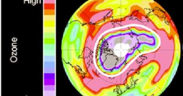 O noua gaura de ozon, deasupra Polului Nord