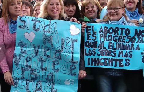 Mii de persoane au protestat in Argentina impotriva legalizarii avortului