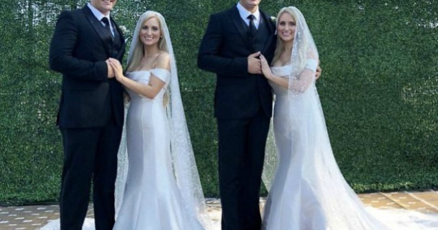 Nunta ca-n povesti: frati gemeni s-au casatorit cu surori gemene