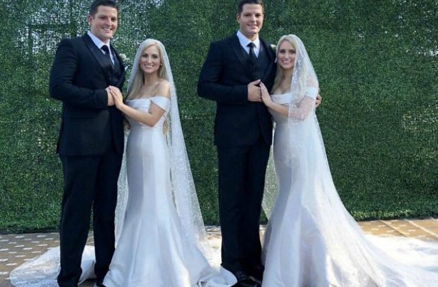 Nunta ca-n povesti: frati gemeni s-au casatorit cu surori gemene